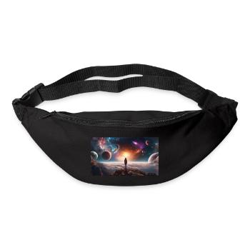 View in space - Bum bag - black - Front
