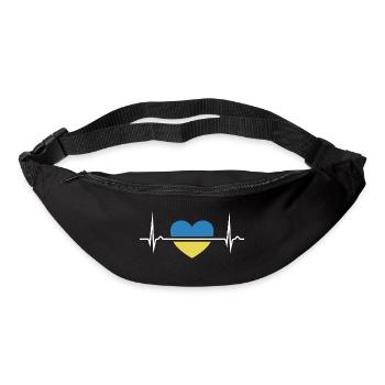 Ukraine Herzkurve - Frieden für die Ukraine - Gürteltasche - Schwarz - Vorne