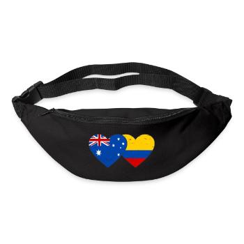 Australien Kolumbien Flagge Herz used - Gürteltasche - Schwarz - Vorne