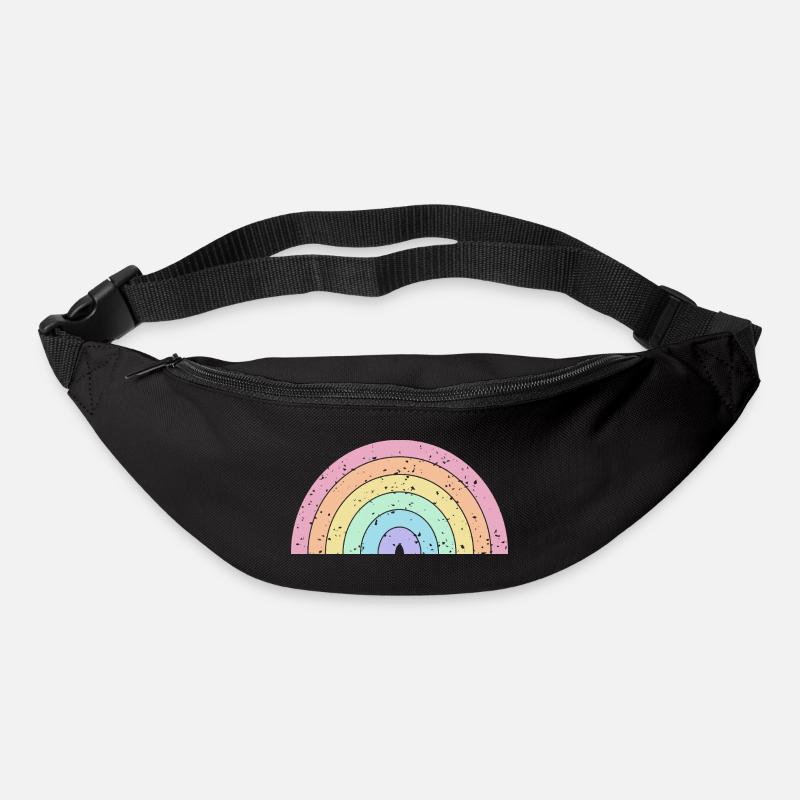 Regenbogen Pastellfarben Pride Monat LGBTQ+ - Gürteltasche - Schwarz