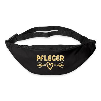 Pfleger Herz Pflegeberufe - Gürteltasche - Schwarz - Vorne