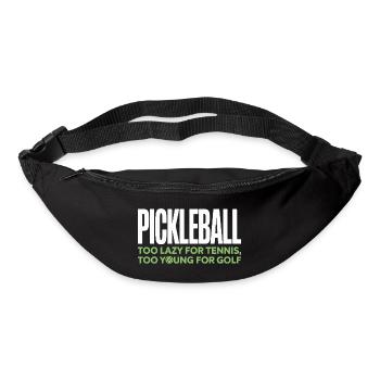Joueur de pickleball trop paresseux pour le tennis pickleball - Sac banane - noir - Devant