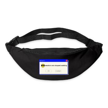 Emotion.exe Error – Dark Glitch Streetwear - Gürteltasche - Schwarz - Vorne