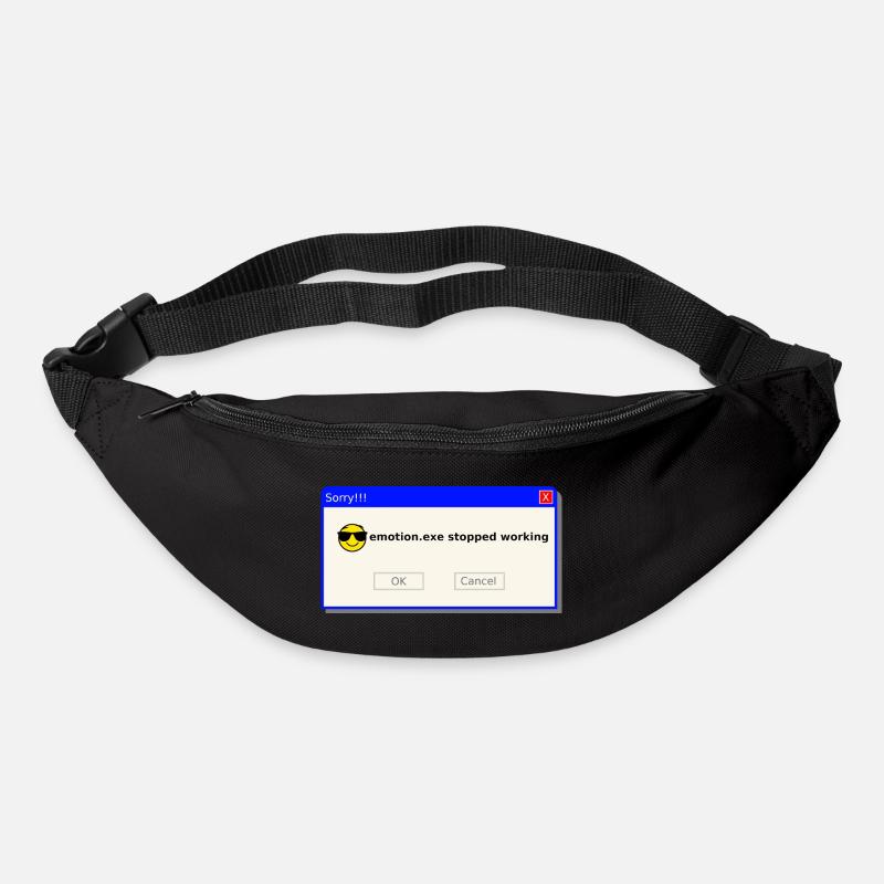 Emotion.exe Error – Dark Glitch Streetwear - Bum bag - black