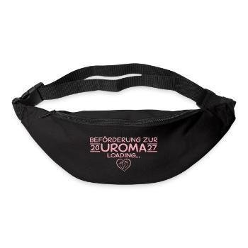 Befördert zur Uroma 2027 – Babyparty Geschenk - Gürteltasche - Schwarz - Vorne