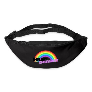 Hug Dealer Stickers: Colorful Rainbow Design - Bum bag - black - Front