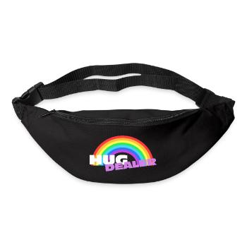 Hug Dealer Stickers: Colorful Rainbow Design - Bum bag - black - Front