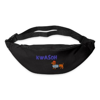 Croissant Pardoie : Français teckel - Sac banane - noir - Devant