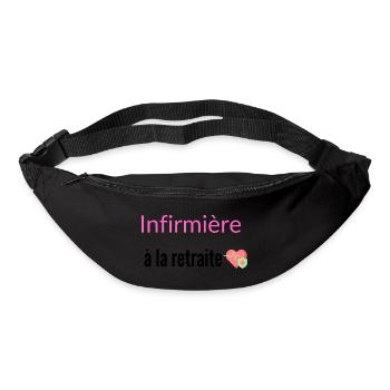 Infirmière à la retraite - Sac banane - noir - Devant