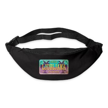 Bouclier vintage Ljubljana Yougoslavie - Sac banane - noir - Devant