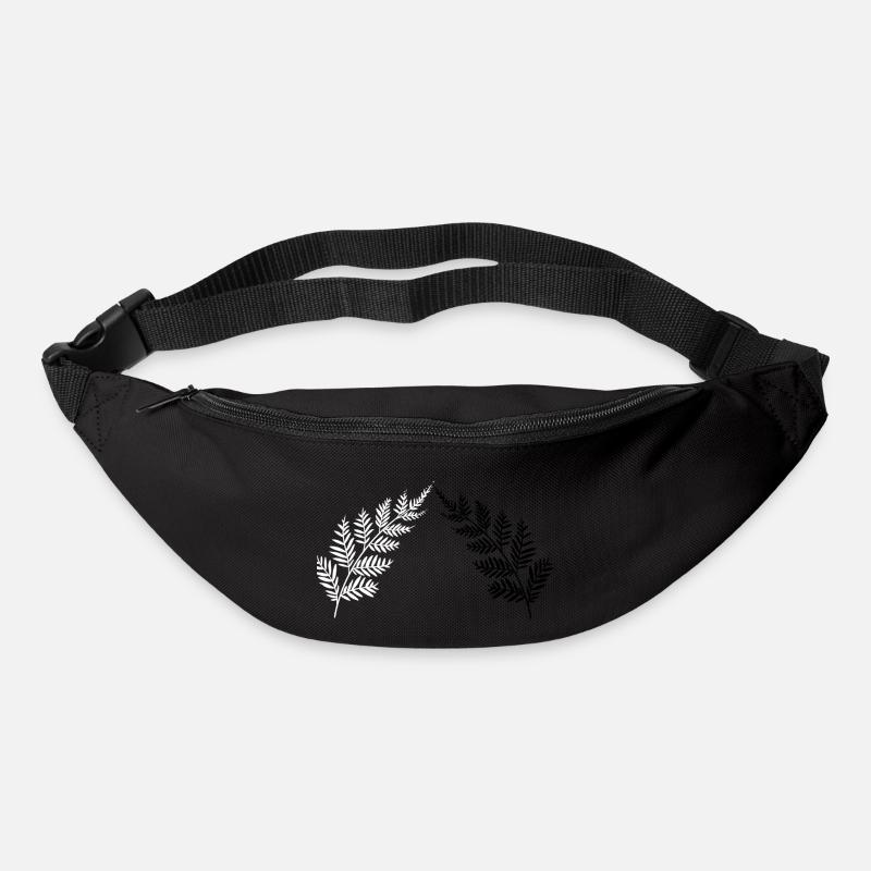 Blätter - Gürteltasche - Schwarz
