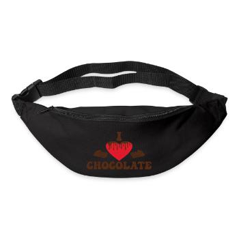 J’adore le chocolat - Sac banane - noir - Devant