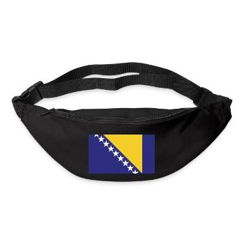 Bosnien H Flagge Bosna - Gürteltasche - Schwarz - Vorne