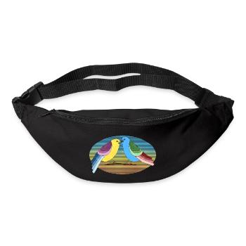 Oiseaux - Sac banane - noir - Devant