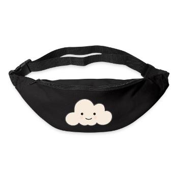 Süße Wolke mit Gesicht Süße Wolke Vektor - Gürteltasche - Schwarz - Vorne