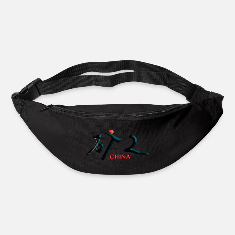Hand Drawn Design Chinese Buzzwords - Bum bag - black