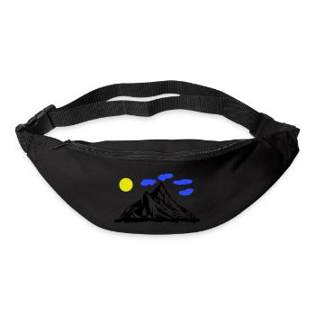Montagnes Nature - Sac banane - noir - Devant
