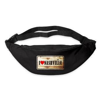Ich liebe Nashville Vintage Schild - Gürteltasche - Schwarz - Vorne