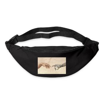 Main de robot, - Sac banane - noir - Devant