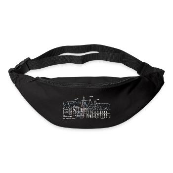 Marburg an der Lahn, Castle, Hesse, Drawing - Bum bag - black - Front