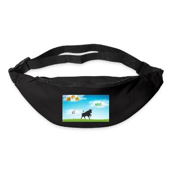 Börsenbulle im Börsenparadies - Gürteltasche - Schwarz - Vorne