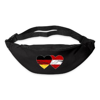 Germany Austria Flag Heart Used - Bum bag - black - Front