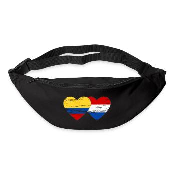 Colombia Holland Flag Heart Used - Bum bag - black - Front