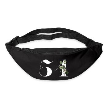 Number 54 Floral Green - 54th Floral Anniversary - Bum bag - black - Front
