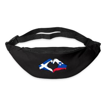 Scotland Slovenia Hands Heart Shape - Bum bag - black - Front
