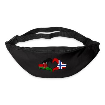 Kenya Norway Hands Heart Shape - Bum bag - black - Front