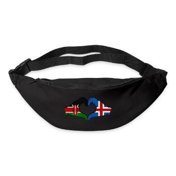 Kenya Island Hands Heart Shape - Bum bag - black - Front