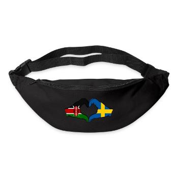 Kenya Sweden Hands Heart Shape - Bum bag - black - Front