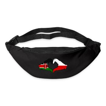 Kenya Poland Hands Heart Shape - Bum bag - black - Front