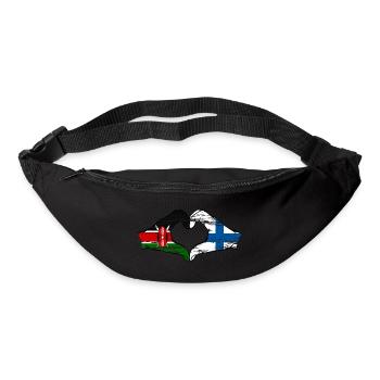 Kenya Finlande mains forme de coeur utilisé - Sac banane - noir - Devant