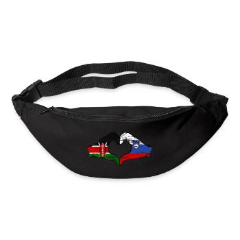 Kenia Slowenien Hände Herzform used - Gürteltasche - Schwarz - Vorne