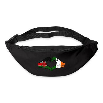 Kenya Ireland Hands Heart Shape Used - Bum bag - black - Front