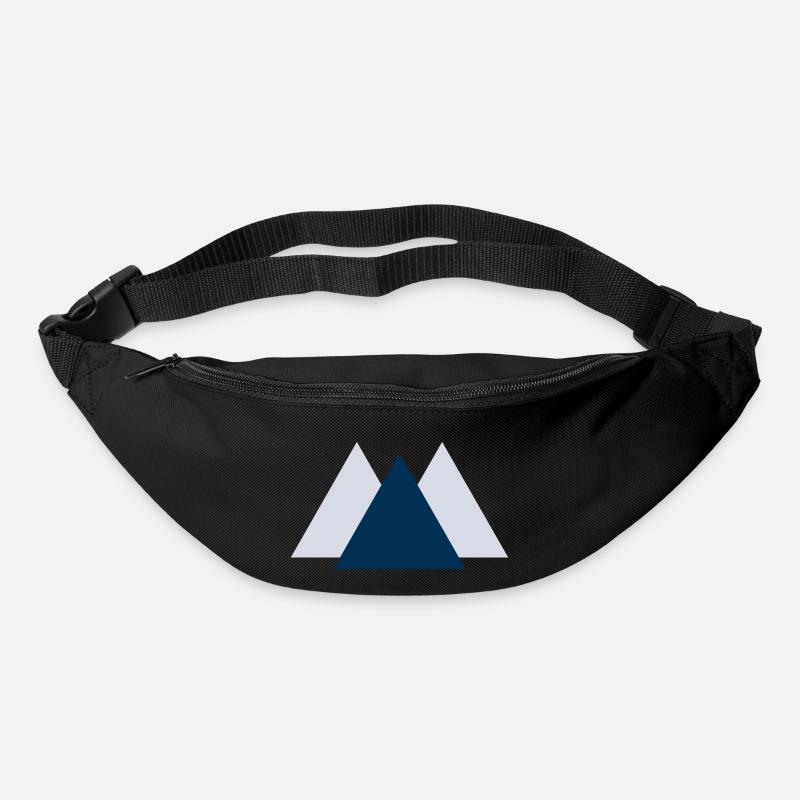 Pics géométriques - Sac banane - noir