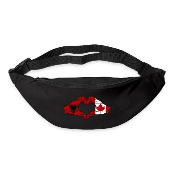 Albanie Canada Mains Forme de coeur Utilisé - Sac banane - noir - Devant