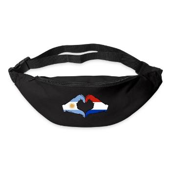 Argentina Holland Flag Hands Heart Shape - Bum bag - black - Front
