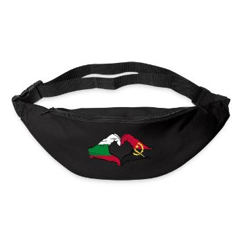 Bulgarien Angola Flagge Hände Herzform used - Gürteltasche - Schwarz - Vorne