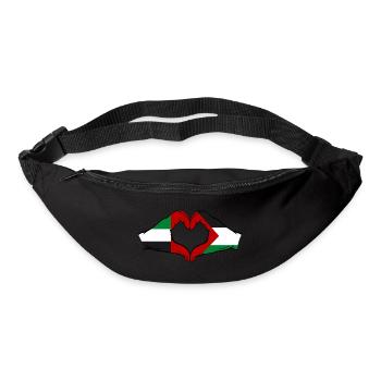 United Arab Emirates Palestine Heart - Bum bag - black - Front