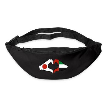 Japan United Arab Emirates Flag Heart - Bum bag - black - Front