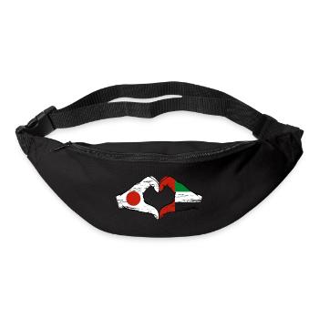 Japan United Arab Emirates Heart - Bum bag - black - Front