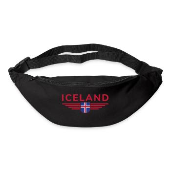 Island T-Shirt – Magie der Nordlichter - Gürteltasche - Schwarz - Vorne