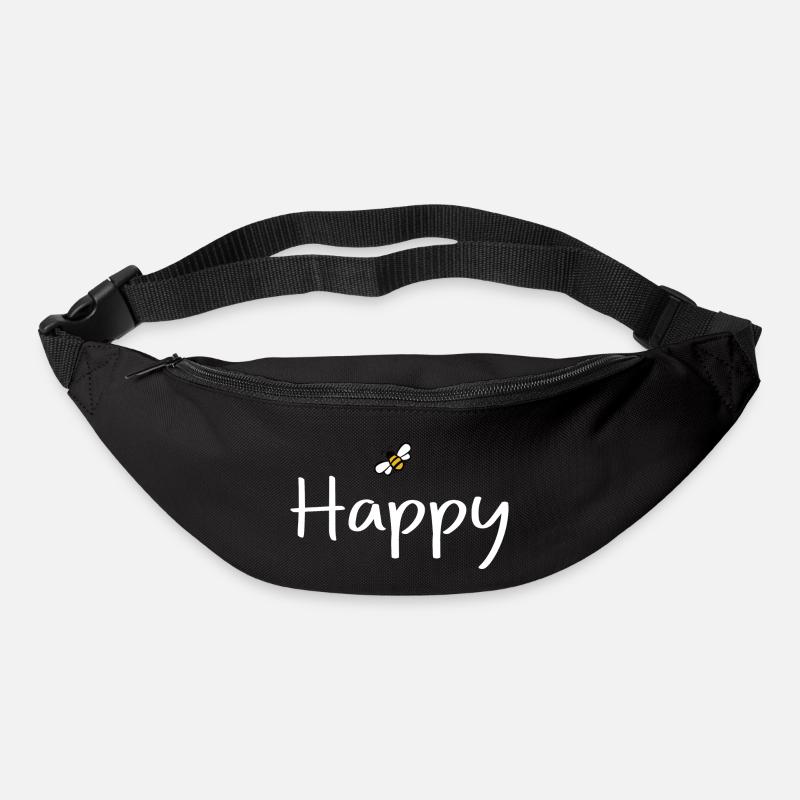 Sois heureux - Sac banane - noir