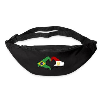 Brazil Egypt Flag Hands Heart Shape - Bum bag - black - Front