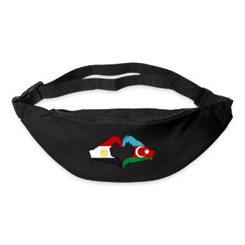 Ägypten Aserbaidschan Flagge Hände Herzform - Gürteltasche - Schwarz - Vorne