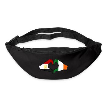 Egypt Ireland Flag Hands Heart Shape - Bum bag - black - Front