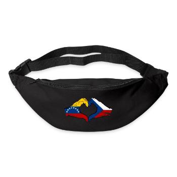 Venezuela Tschechien Flagge Hände Herzform used - Gürteltasche - Schwarz - Vorne