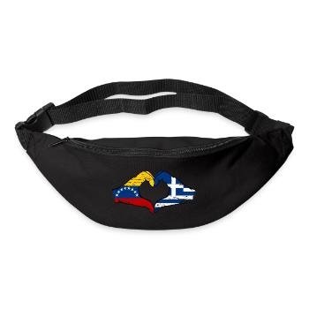 Venezuela Griechenland Flagge Hände Herzform used - Gürteltasche - Schwarz - Vorne
